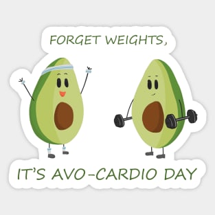 Avo-cardio Day Sticker